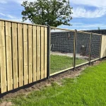 Premium Diamantkop Hout-Betonschutting Set
